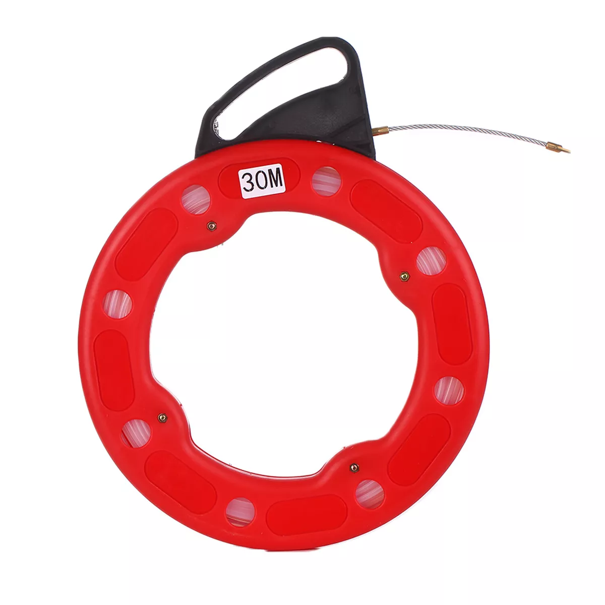 30M Fiberglass Fish Tape Wire Cable Puller Threader Electrical Cable Puller Q3A0