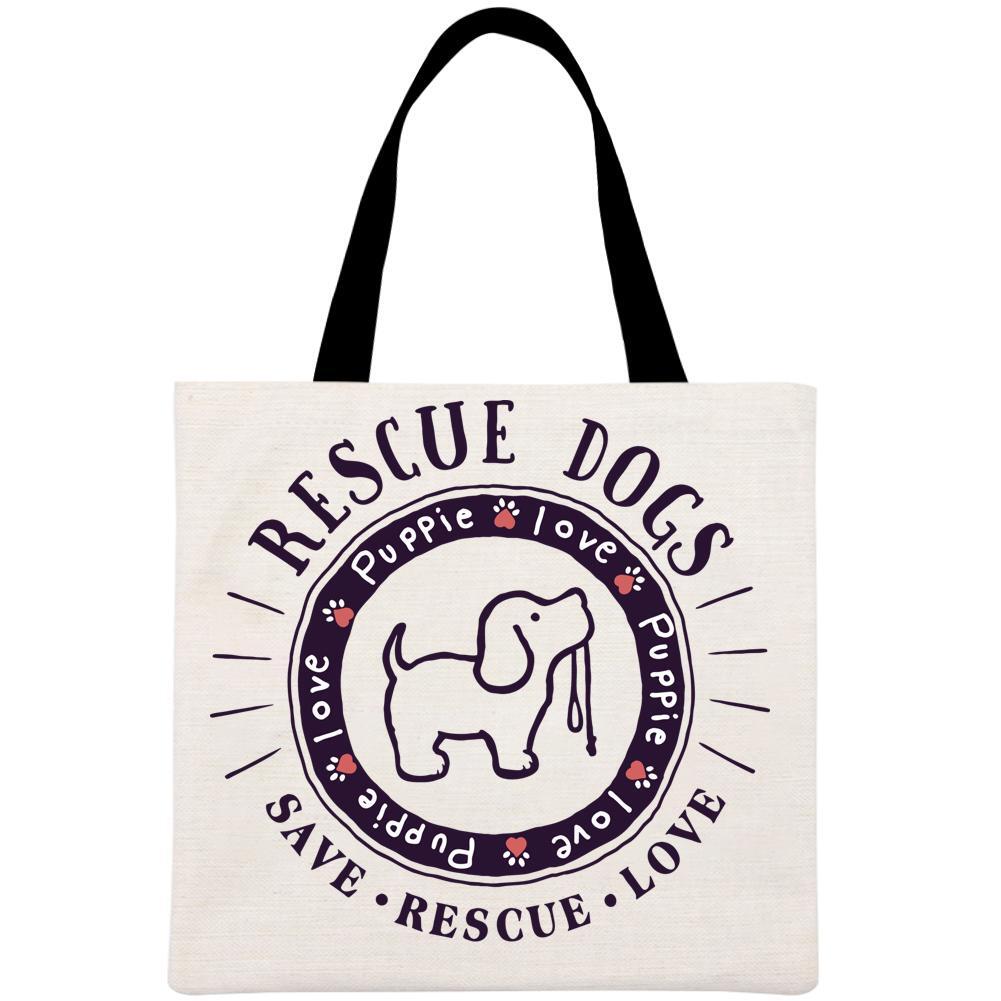 dog Printed Linen Bag eBay