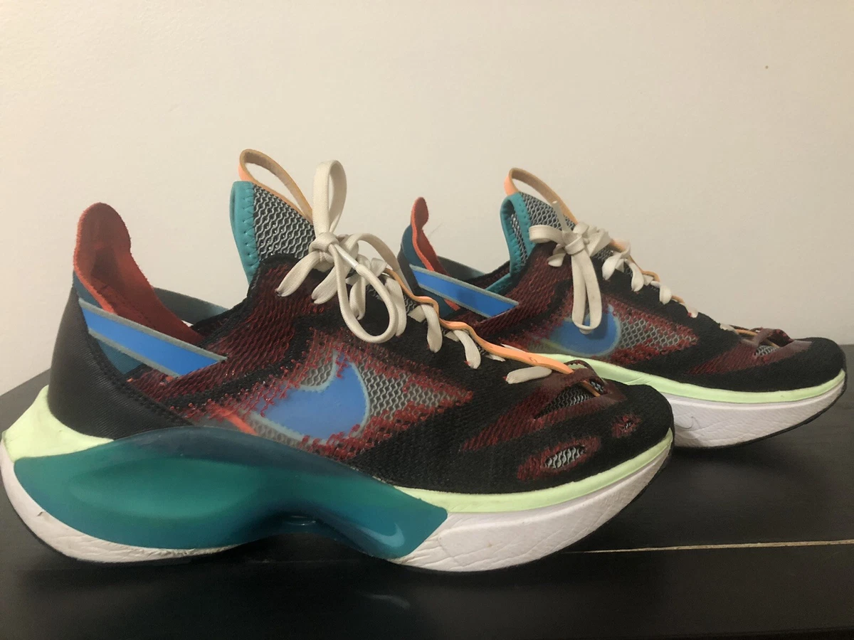 MINT Nike Men s Size 10.5 N110 D MS X Flyknit Shoes Blk Blue Hero Red AT5405 001