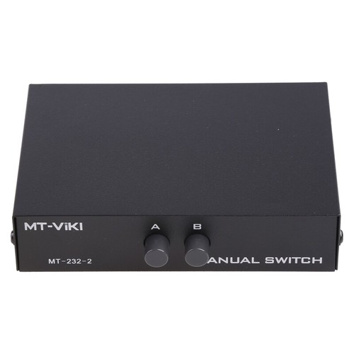 RS232 Manual Switch DB9 Pin Serial 2 Inputs 1 Output Switch Box Metal Housing - Picture 3 of 8