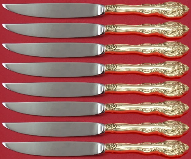 La Scala by Gorham Sterling Silver Steak Knife Set 8pc Not Serrated Custom