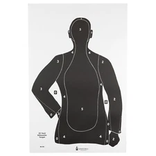 Action Target B-21E Cardstock Target 23x35" 100 Per Box Clear Paper Target Black
