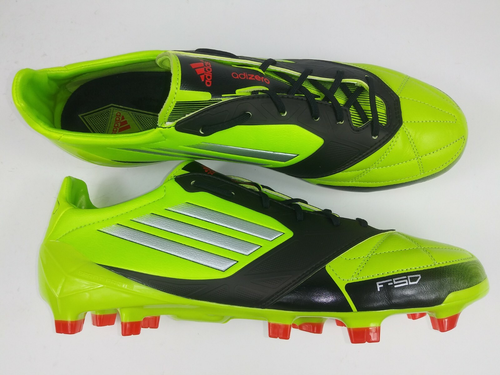 Adidas Men Rare F50 adizero TRX FG Leather V22422 Green Black Soccer Cleat Boots Adidas Men Rare F50 adizero TRX FG Leather V22422 Green Black Soccer Cleat Boots