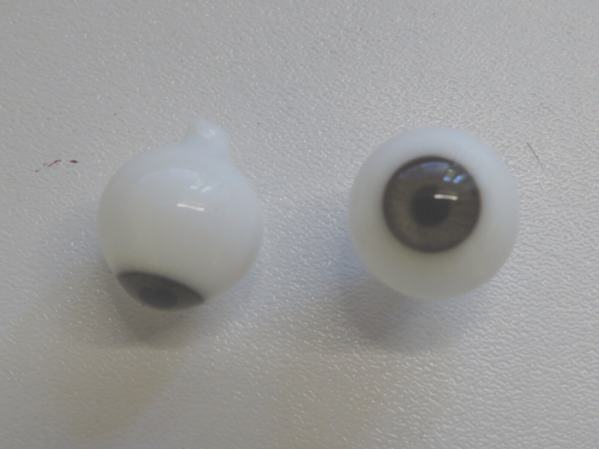 Yeux poupée ancienne vert 16mm green mouth blown eyes for antique doll