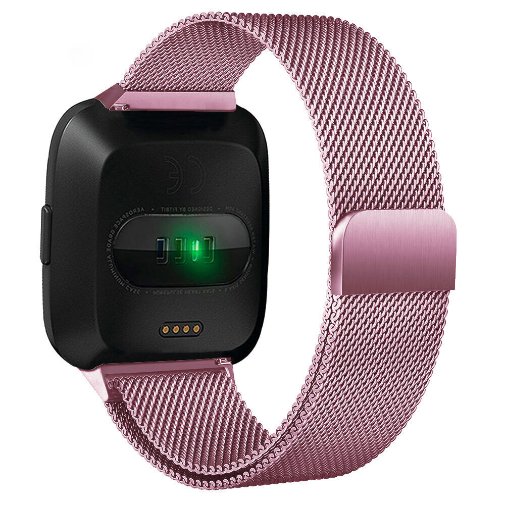 For Fitbit Versa 1 2/Lite Metal Milanese Magnetic Loop Strap