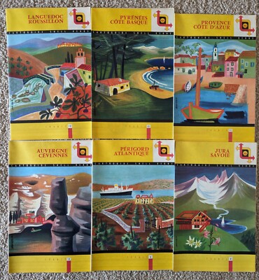 Vintage Shell Berre Cartoguides Frankreich Hartschalenkoffer mit 13 Karten Komplettsatz 