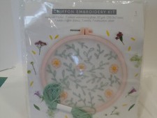 chiffon embroidery kit floral embroidery