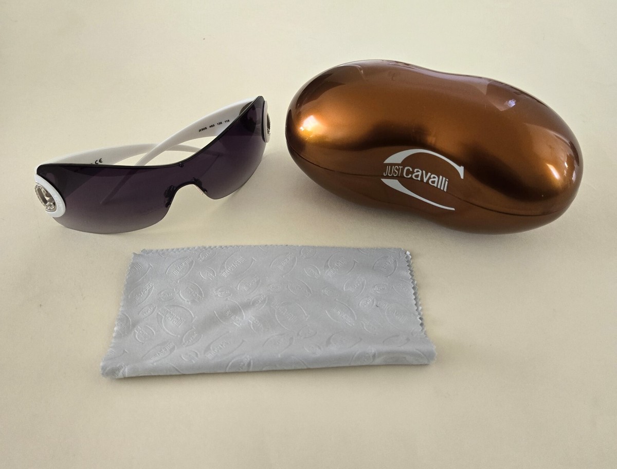 JUST CAVALLI SUNGLASSES 050S 483 SHINY WHITE WITH GRAY  display picture 3