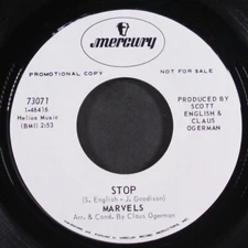 MARVELS: one of these old days / stop MERCURY 7" Single 45 RPM