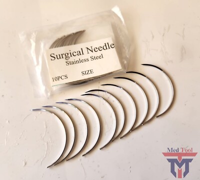 10 piece Pack Suture Needles 1/2 Circle Surgical Instruments