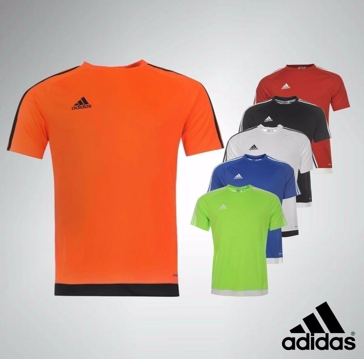 Mens Adidas Climalite Short Sleeves Top 3 Stripe Sereno T Shirt Sizes S XXL