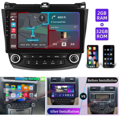 For Honda Accord 7 2003-2007 Apple CarPlay Android 15 Car Stereo Radio GPS Wifi