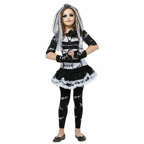 Fun World - Monster Bride - Child Medium - Black and White Halloween Costume - 第 1/5 張圖片