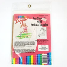 Vintage Dizzle Roller Skating Bunny Pre-Shaded Mini Iron-On Fashion Transfer USA