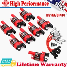 8Pcs Ignition Coil & Spark Plug Wire For GMC Chevy Silverado 1500 Buick Cadillac
