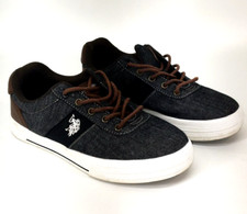 U S Polo Boys Shoes Assn Helm Boat Sneakers Size 6 M Casual Black