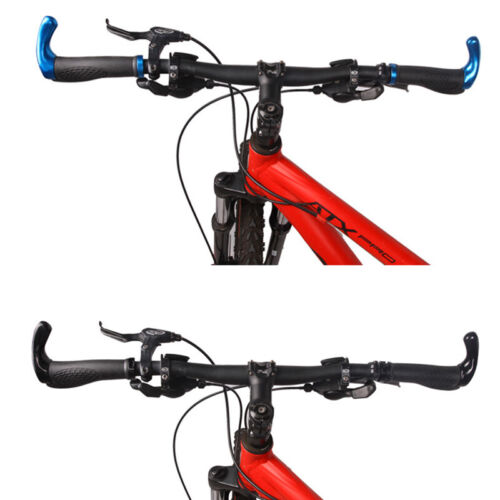 Anti-Skid MTB Mountain Bike Bicycle Handlebar Grips + Ends Plugs + Locking Rings - Picture 1 of 16