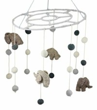 Fiona Walker England Handmade Organic Safari Elephant Nursery Mobile Baby Room