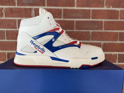 Reebok Pump Omni Zone 2 Size 9 Mens White Blue Red New Sneakers Retro Shoes