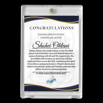 Shohei Ohtani #17 2024 Los Angeles Dodgers 50/50 Club Facsimile