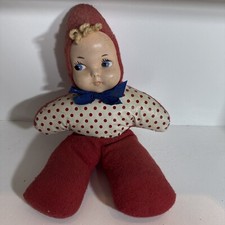 1940's Carnival Prize Doll w/ Plastic Face