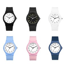 Student Sports Silicone Band Quartz Watch Teens Boys Girls Wristwatch Waterproof