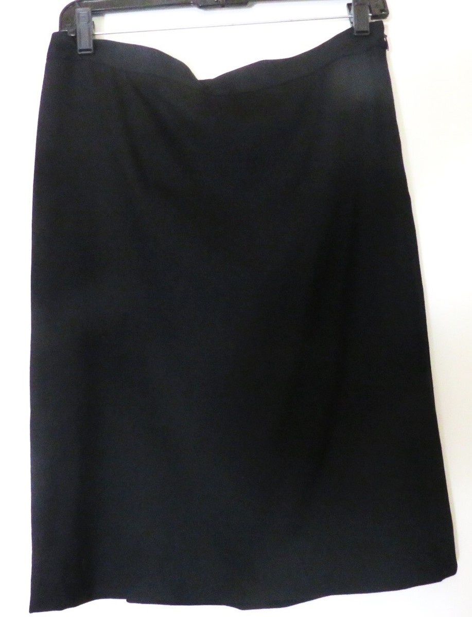 ITALIAN DESIGNER MOCHINO SZ 8 CHEAP & CHIC BLACK WOOL SKIRT