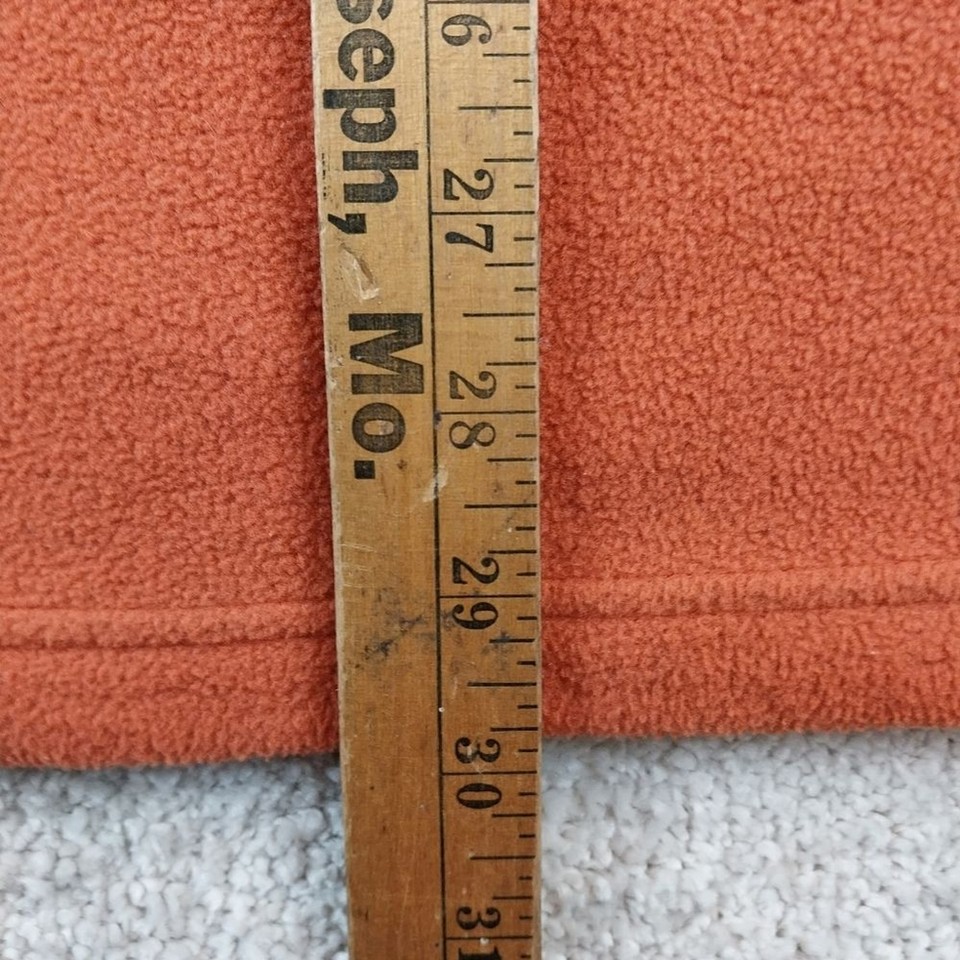 Architect Men's Size LRG Orange Quarter Zip High Neck Fleece Pullover