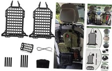Tactical Car Seat Back Organizer, ABS Molle Panel for Truck with 1 Pouch and 1