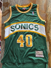 Mitchell Ness Seattle Supersonics Shawn Kemp 40 NBA Jersey Green Size M