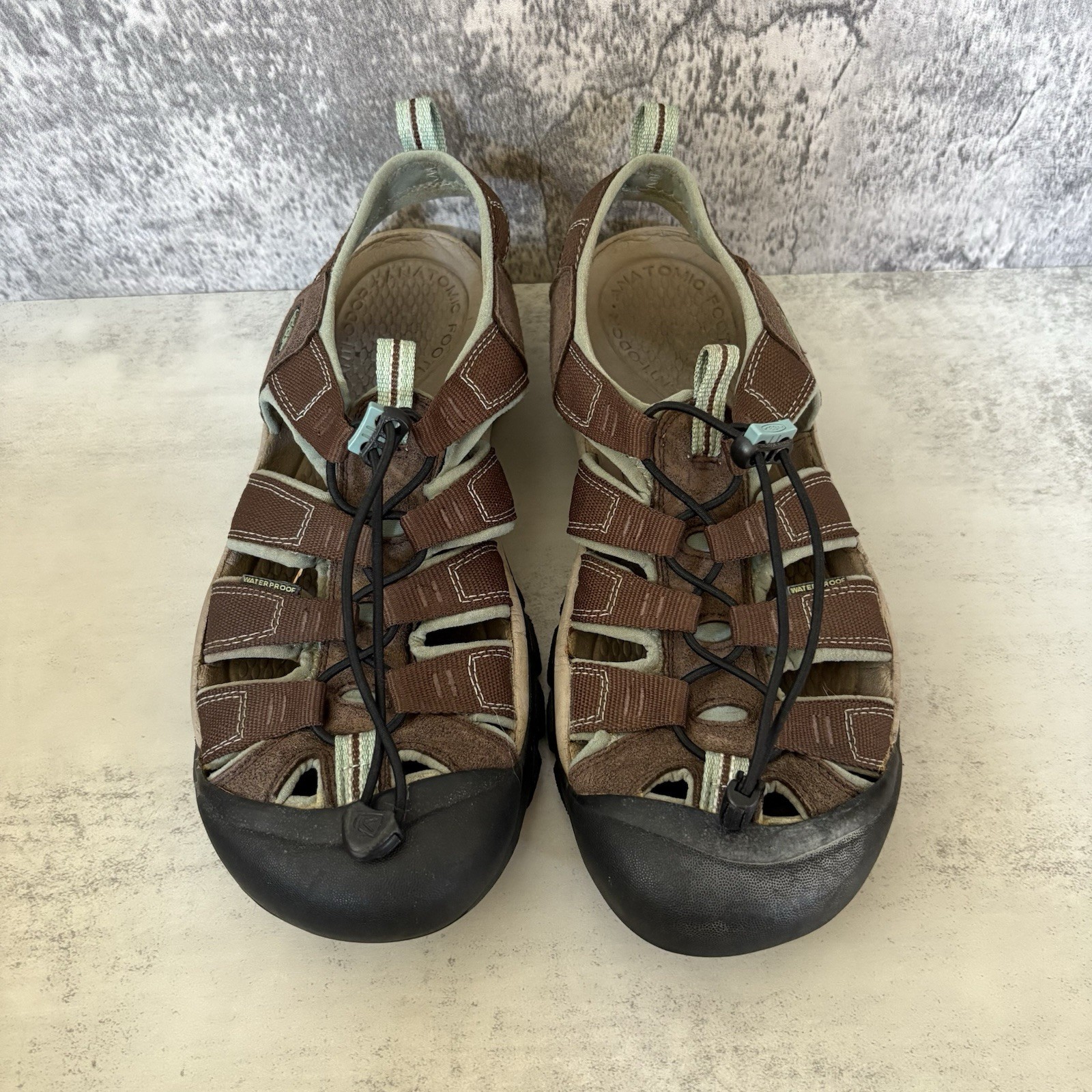 Sandali Keen donna Newport H2 marrone ardesia cantone taglia 11 1003481 blu usati in ottime condizioni