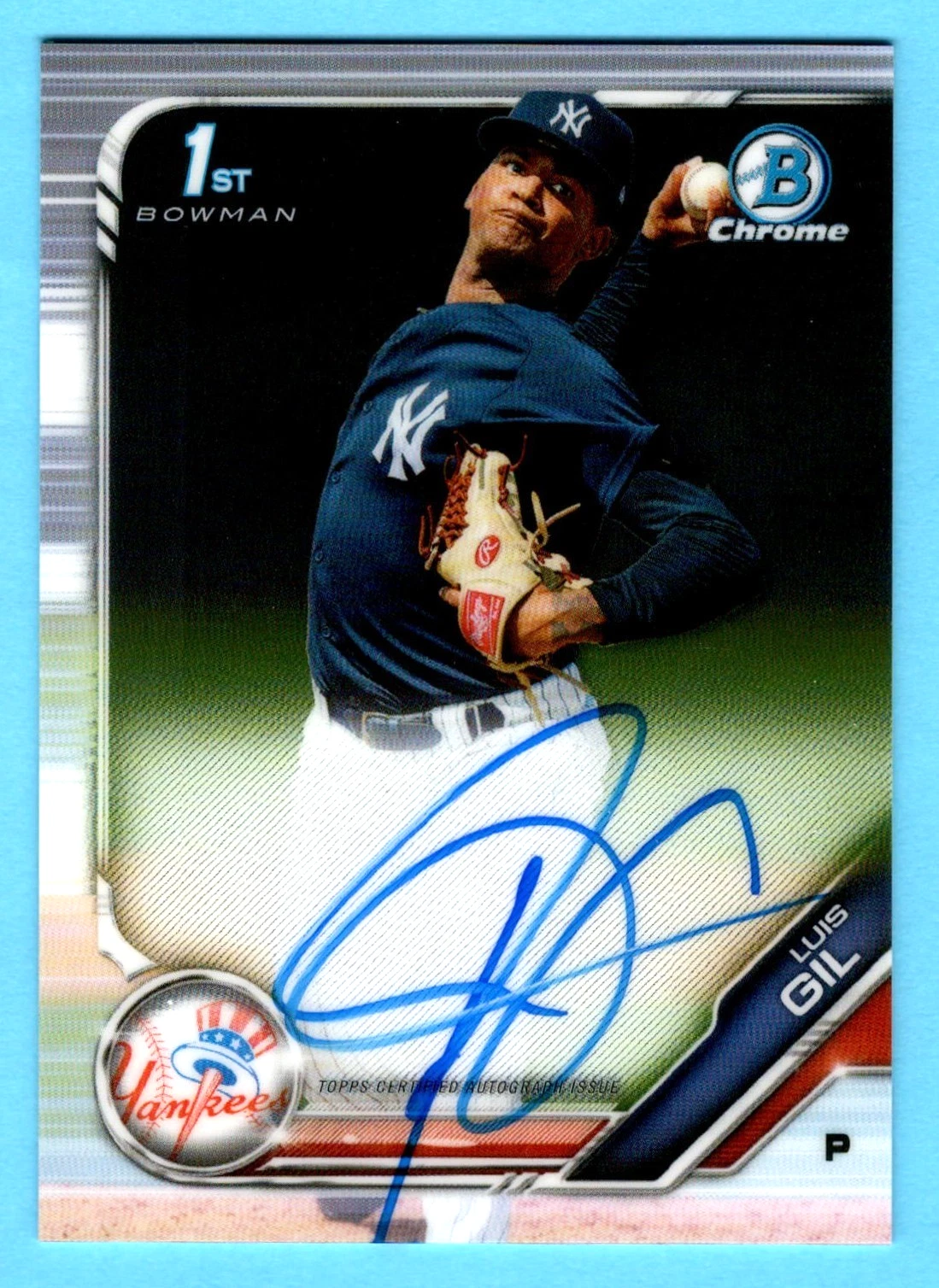 その他 bowman Luis Gil Luis Gil 2019 Bowman Chrome #CPA-LGI Prospect Auto (1st