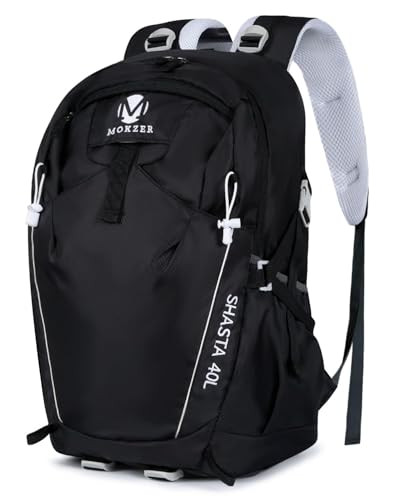 Hiking Backpack 40L Lightweight Waterproof Daypack for Men Women Outdoor Black