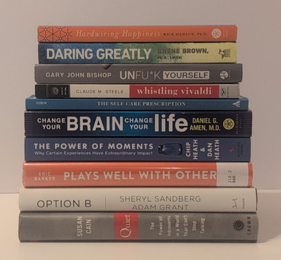 Psychology Self-Help Book Lot UNF*CK YOURSELF Daring Greatly QUIET Change/Brain