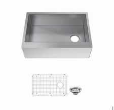 Glacier Bay 27 in. Farmhouse Single Bowl Stainless Steel Kitchen Sink