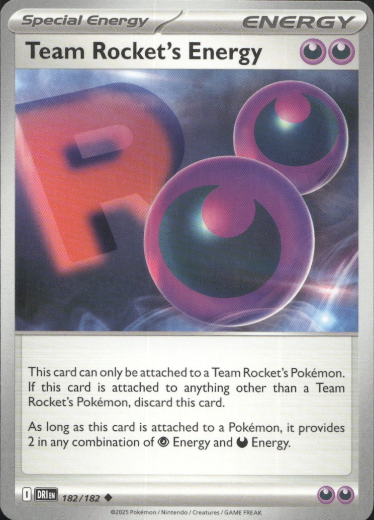 Team Rocket's Energy Uncommon SV10: Destined Rivals 182/182 NM