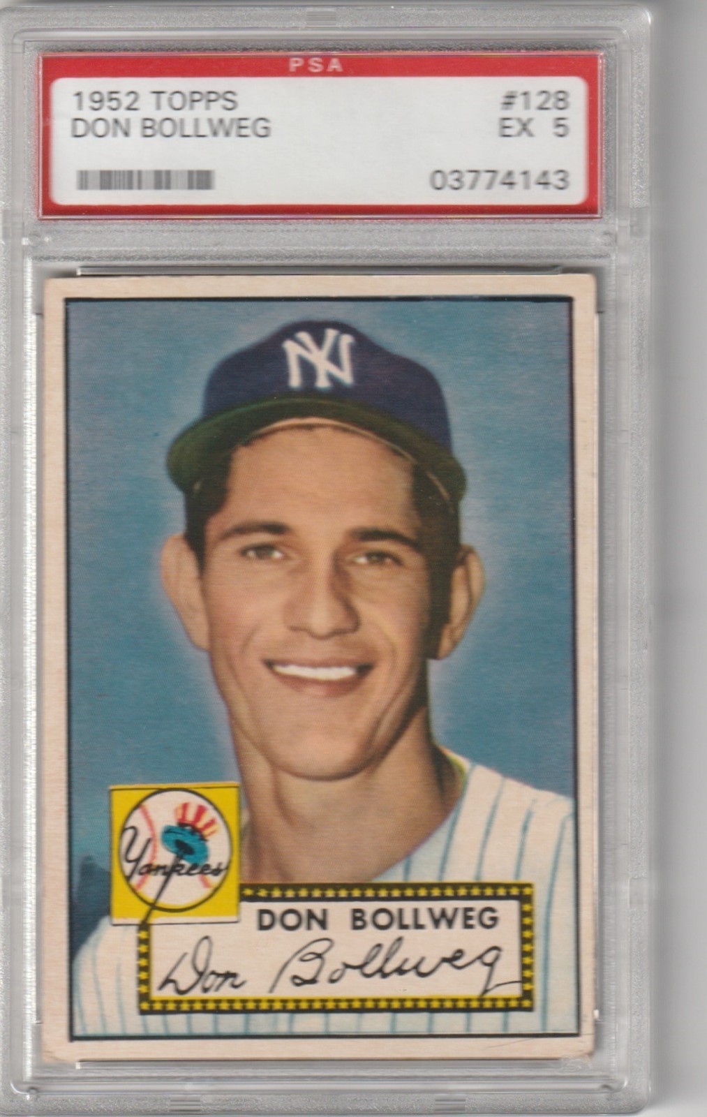 1952 Topps Don Bollweg #128, PSA EX 5