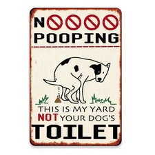 No Dog Poop, This Is My Yard" Square Tin Metal Signs Home D cor for Bars, Cafes