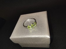 Peridot Gemstone Ring Sterling Silver Size 6