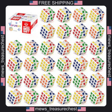 Mini 3x3 Magic Cube Puzzle Set for Kids, 32 Pack, Recyclable ABS Material