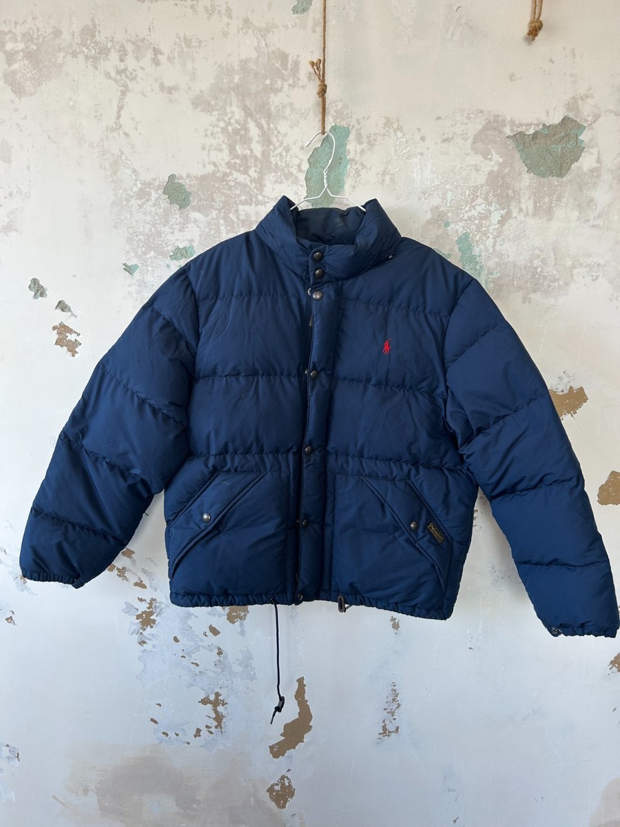 ジャケット・アウター Polo by Ralph Lauren vintage jacket Vintage Polo Ralph Lauren Down Jacket Mens XLarge Full Zip Navy