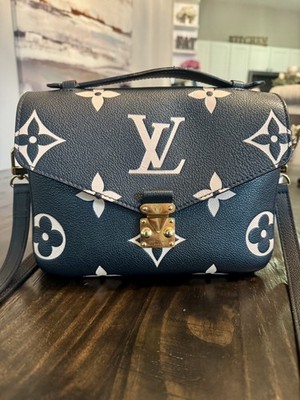 Louis Vuitton BiColor Empreinte Leather Monogram Pochette Metis Authentic