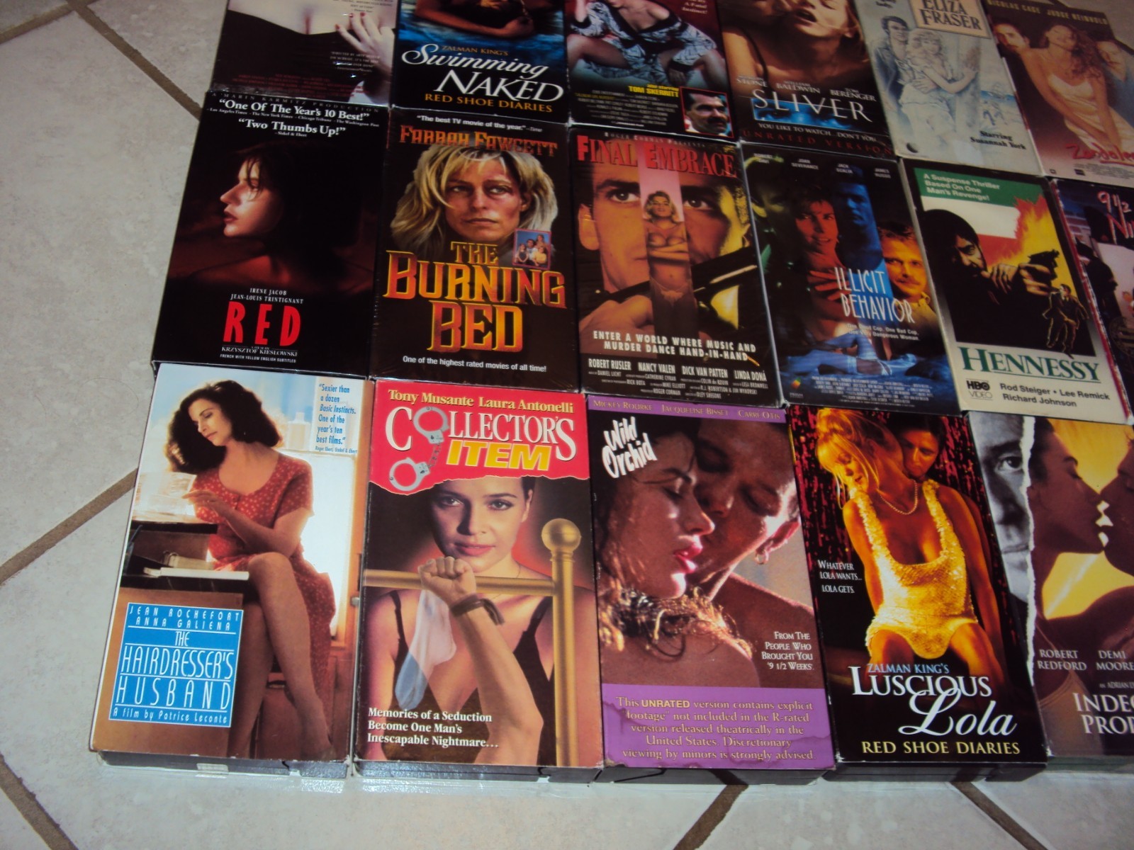 23 Erotic Thriller Sleaze VHS Lot Bundle