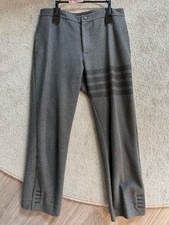 Used Thom Browne 4-Bar Pants Skinny Jeans Denim Pants Mens Size 1 Gray Color