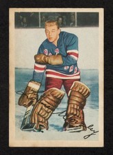 1953 Parkhurst #53 Lorne Gump Worsley HOF RC Clean Looking Initials 