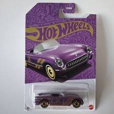 2025 Hot Wheels '55 Corvette 57th Purple & Gold 4/6 1:64 Die-cast New