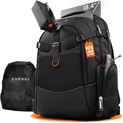 EVERKI Business 120 Laptop Backpack 40L with Rain Cover - Large 54 cm, Black 