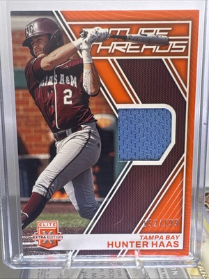 HUNTER HAAS 2023 ELITE EXTRA EDITION FUTURE THREADS PATCH ORANGE #FT-HH 152/199