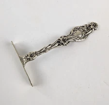 Sterling Silver 1902 LILY by Whiting  Art Nouveau  Baby Food Pusher No Monos