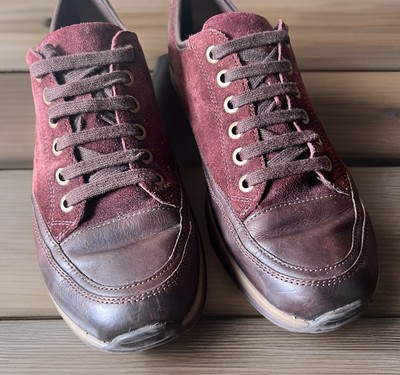 Ara Luftpolster Women Casual Sneakers 40 US 9 Brown Leather Suede Lace Up Shoes